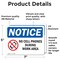 Signmission No Cell Phones During Work Hours Sign With Symbol, 7 in W x Rectangle, Vinyl Decal OS-2PACK-NS-D-57-L-14425 - alternate 2